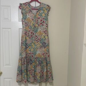 Olivia James The Label size M -Floral Maxi Dress with Ruffle Sleeves